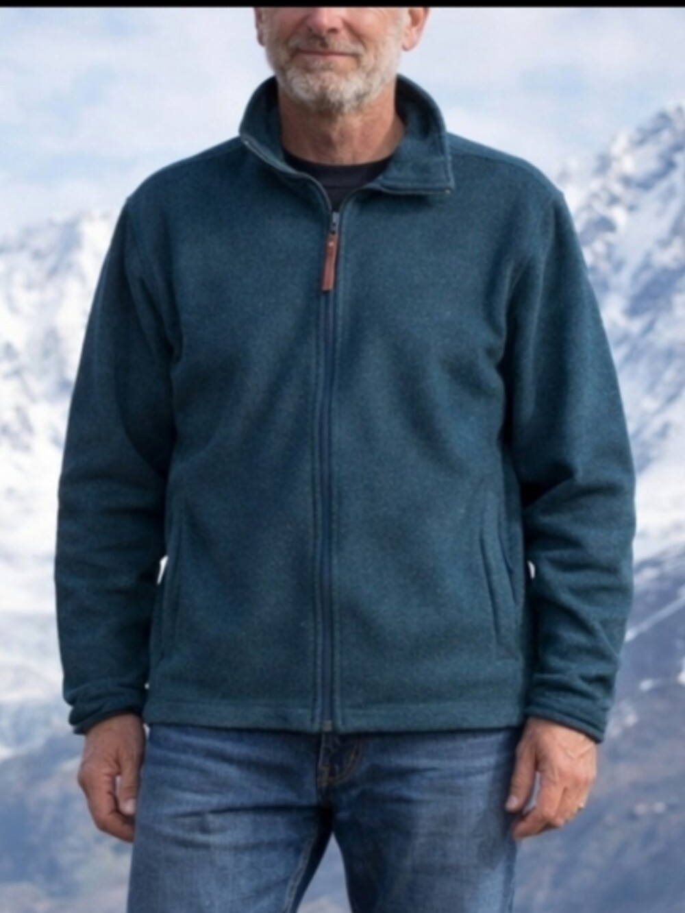 Woolrich warm Gorpcore zip up wool charcoal Gray jacket Hiking Outdoors sz M